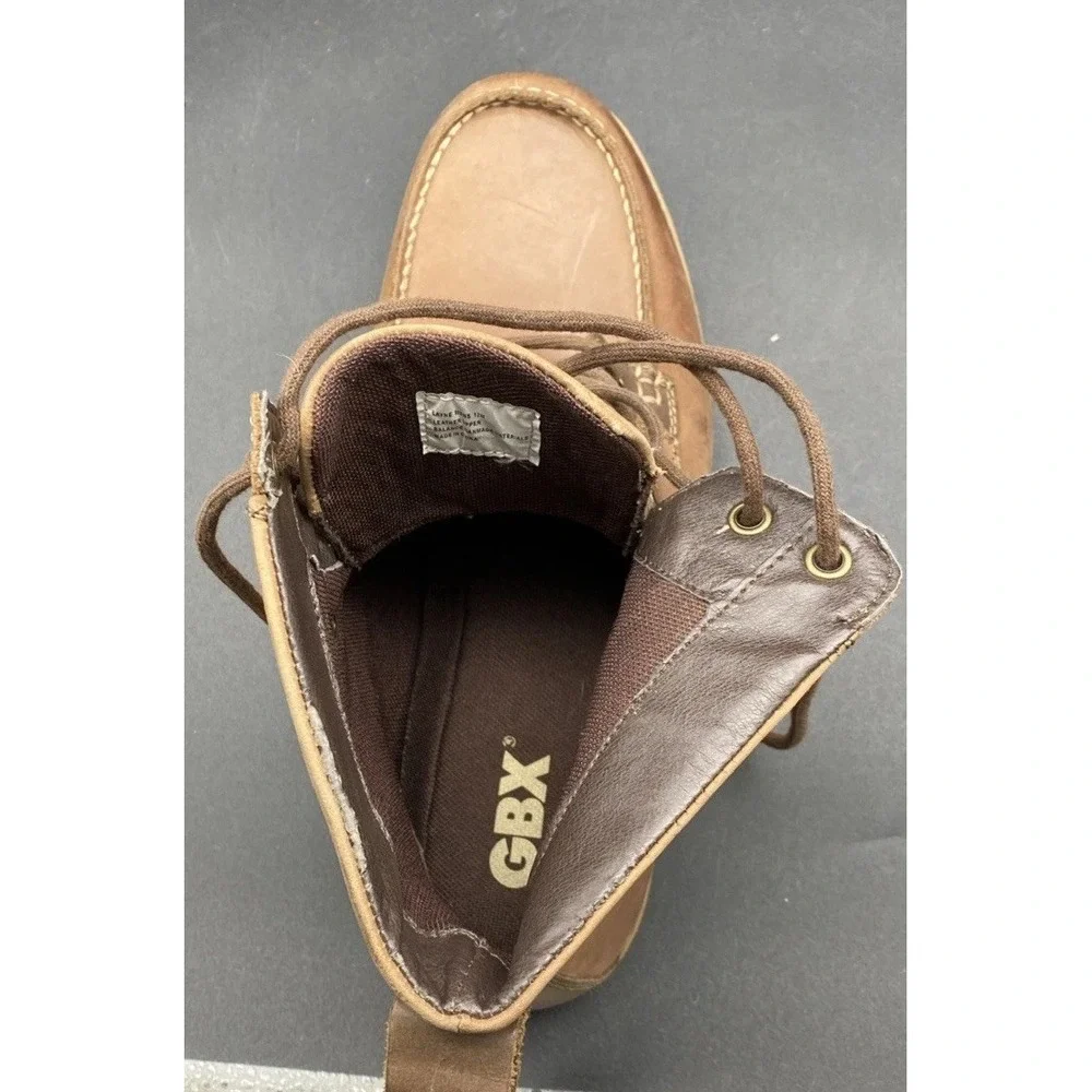 GBX Layne Mens Brown Lace Up‎ Moc Toe Leather Ankle Chukka Boots Size 12M